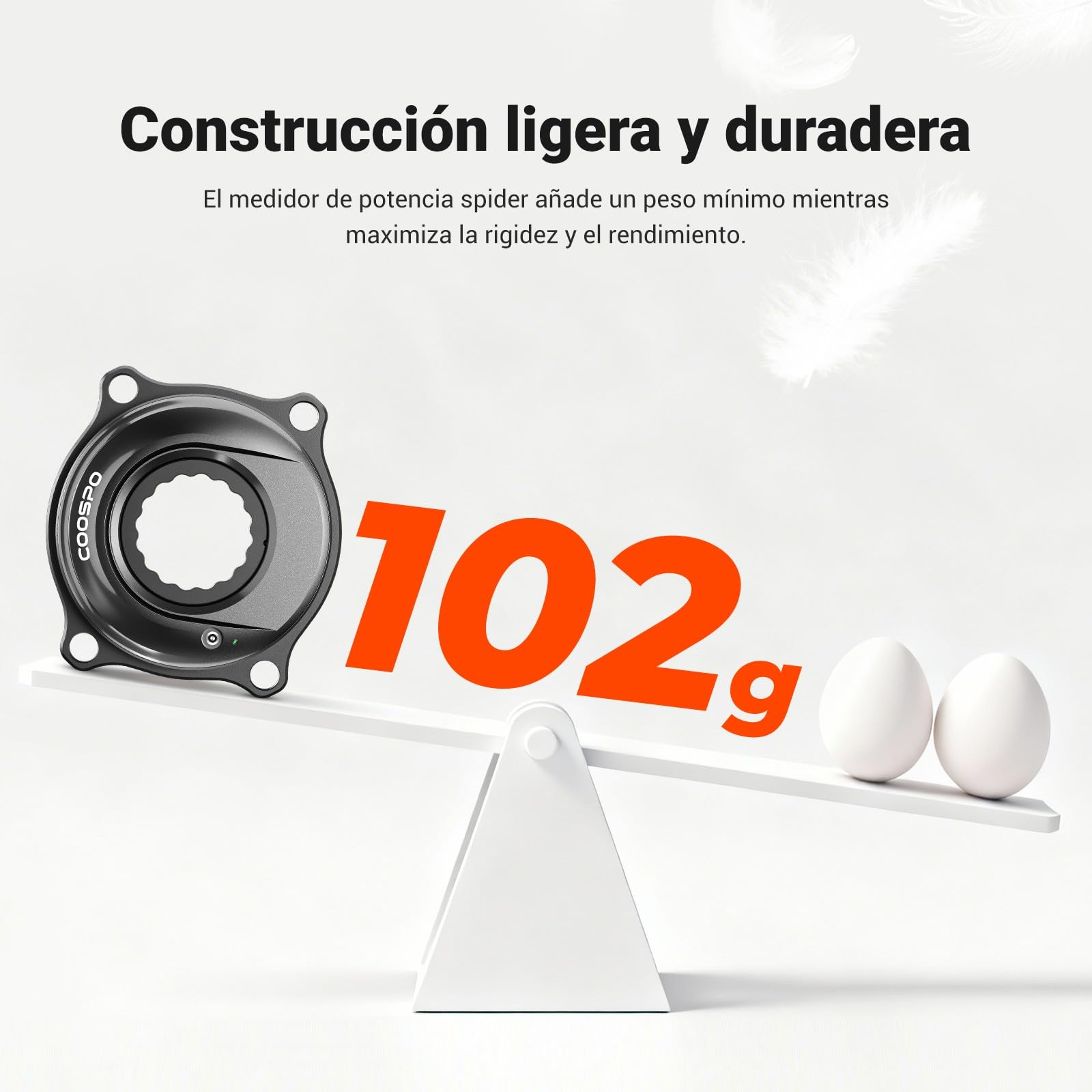 Medidor de Potencia COOSPO S10 Spider para Bielas Easton 110 BCD 4 Pernos – Potenciómetro Bilateral de Precisión, Compatible Bluetooth/Ant+, Medidor Ligero para Bicicletas de Carretera y Montaña
