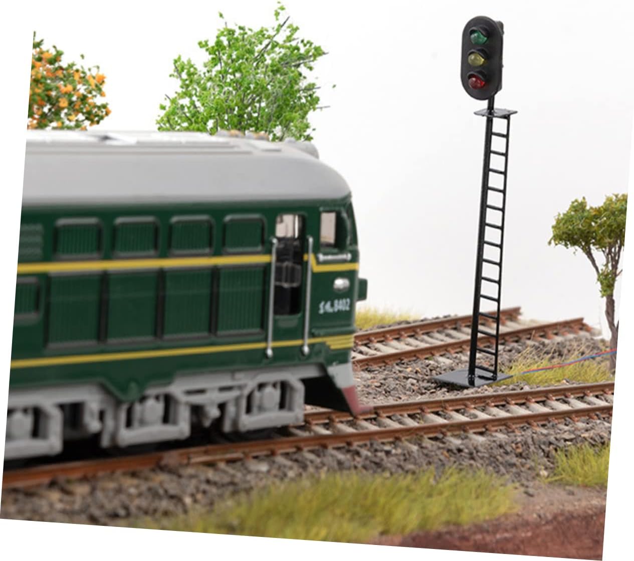 Train Signal Light Model Micro Landscape Light Ornaments Mini House Decor Table Layout Decor