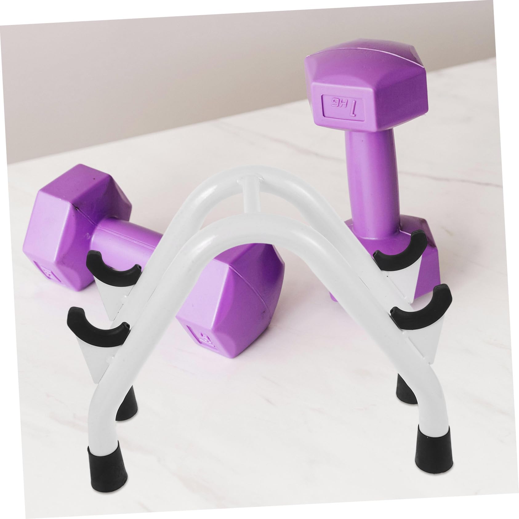 Soporte para Mancuernas de Gimnasio Estante Resistente y Duradero para Pesas Organizador de Mancuernas con Base Estable y Protección para Suelo