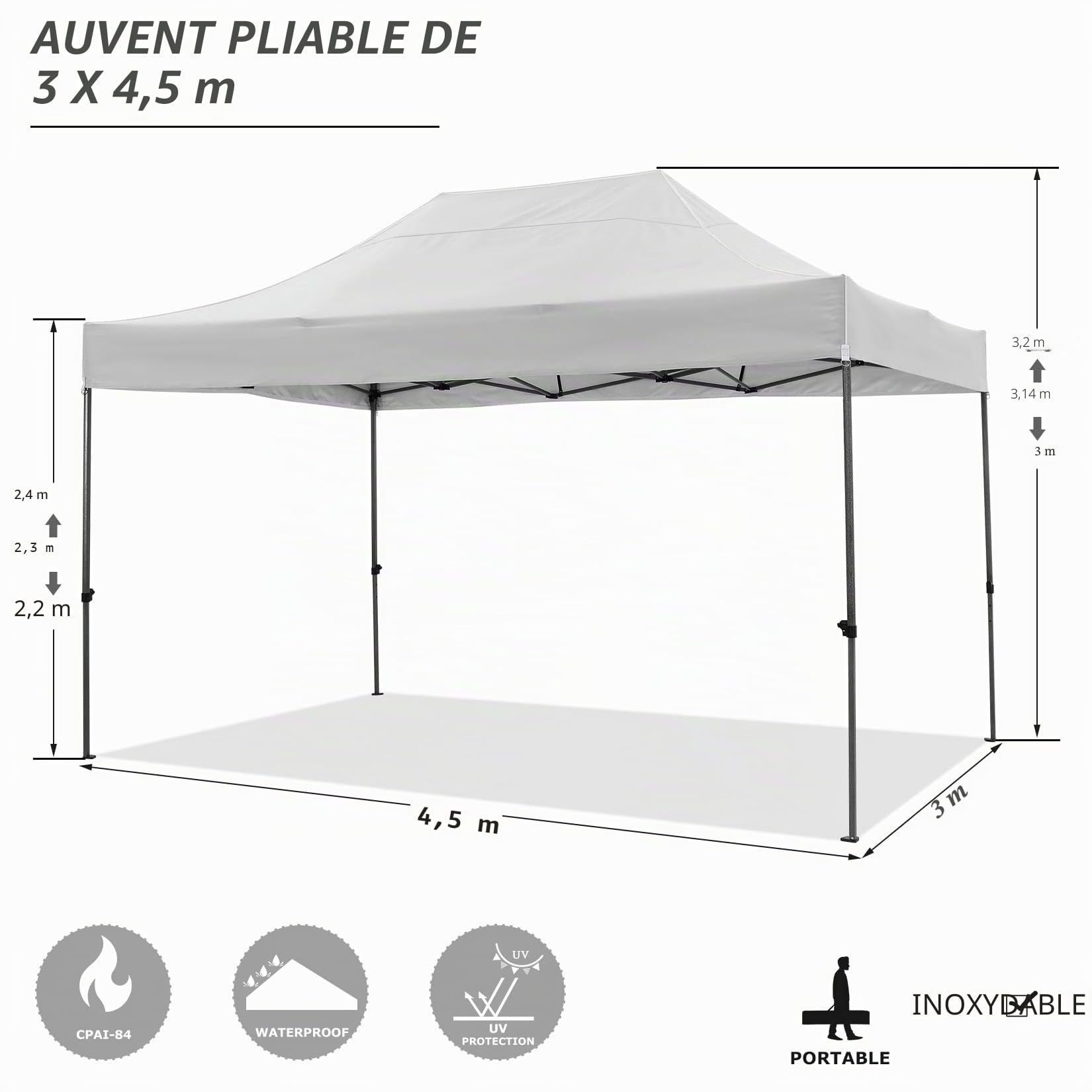 COBIZI Tonpar 4,5m Blanc