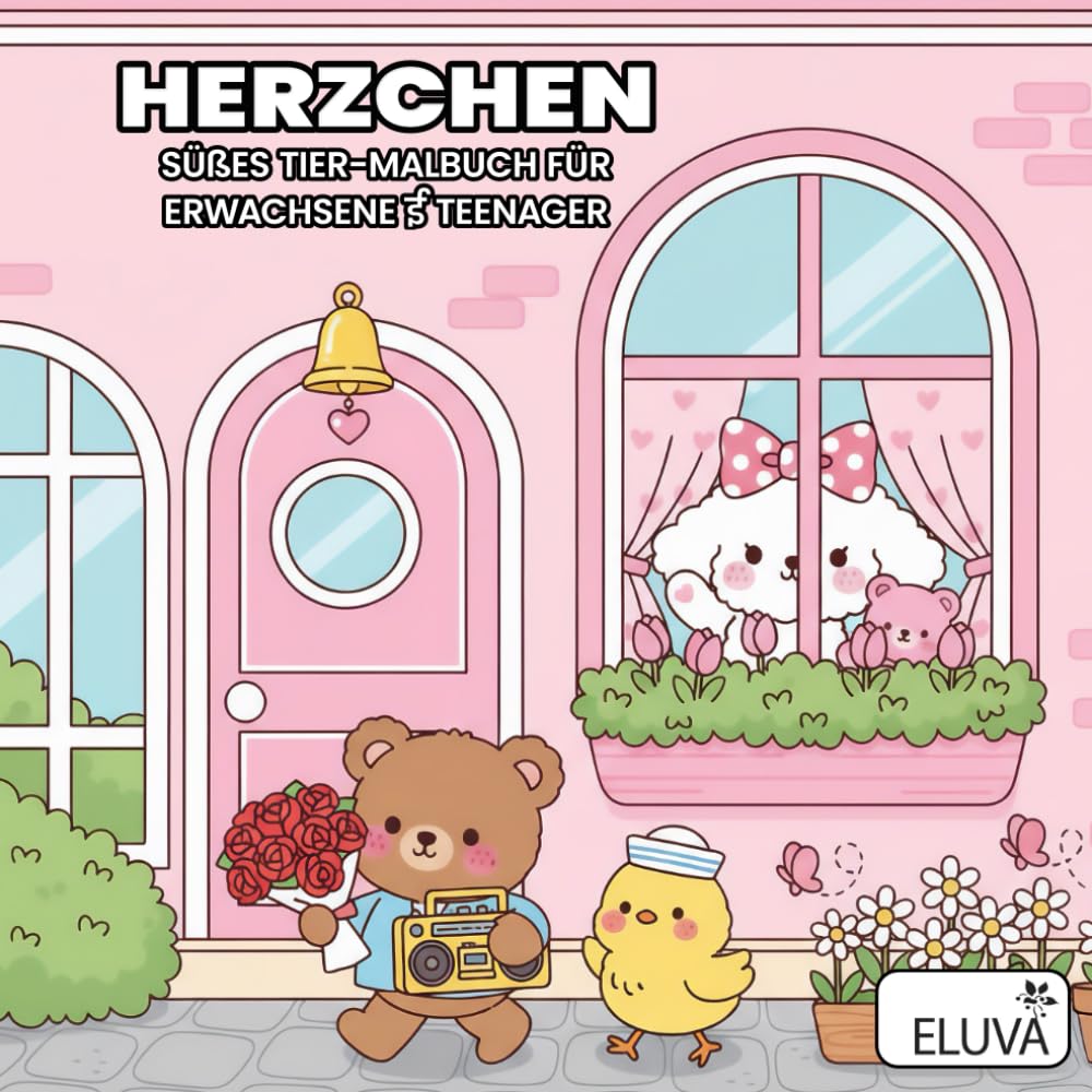 Sweetheart Herzchen: Süßes Tier-Malbuch für Erwachsene und Teenager – Valentinstag Edition