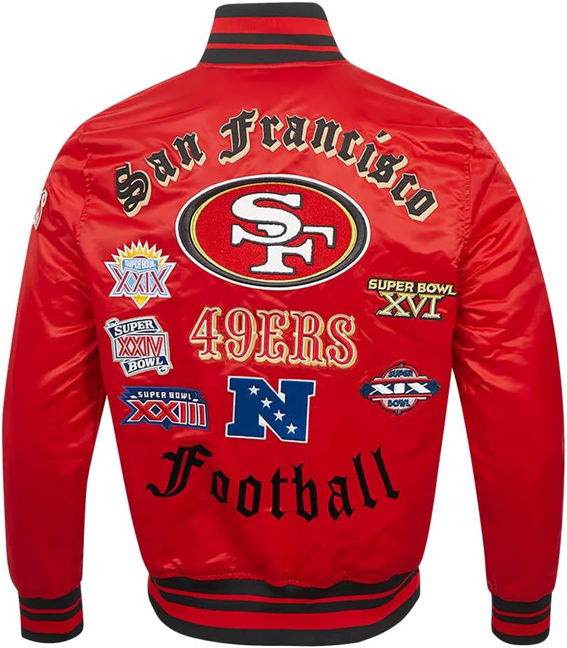 Pro Standard Mens NFL Old English Satin Jacket