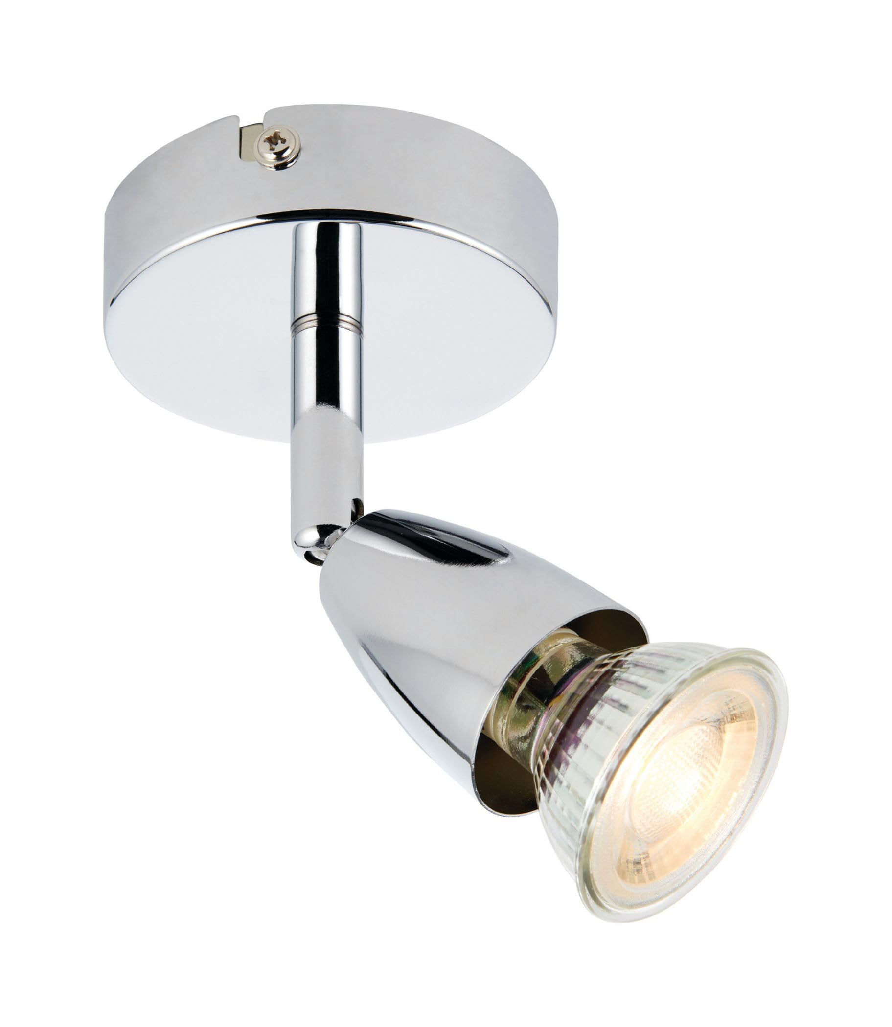 Endon Lighting 43277 Amalfi Single 50W Chrome Effect Plate Indoor Spot Light
