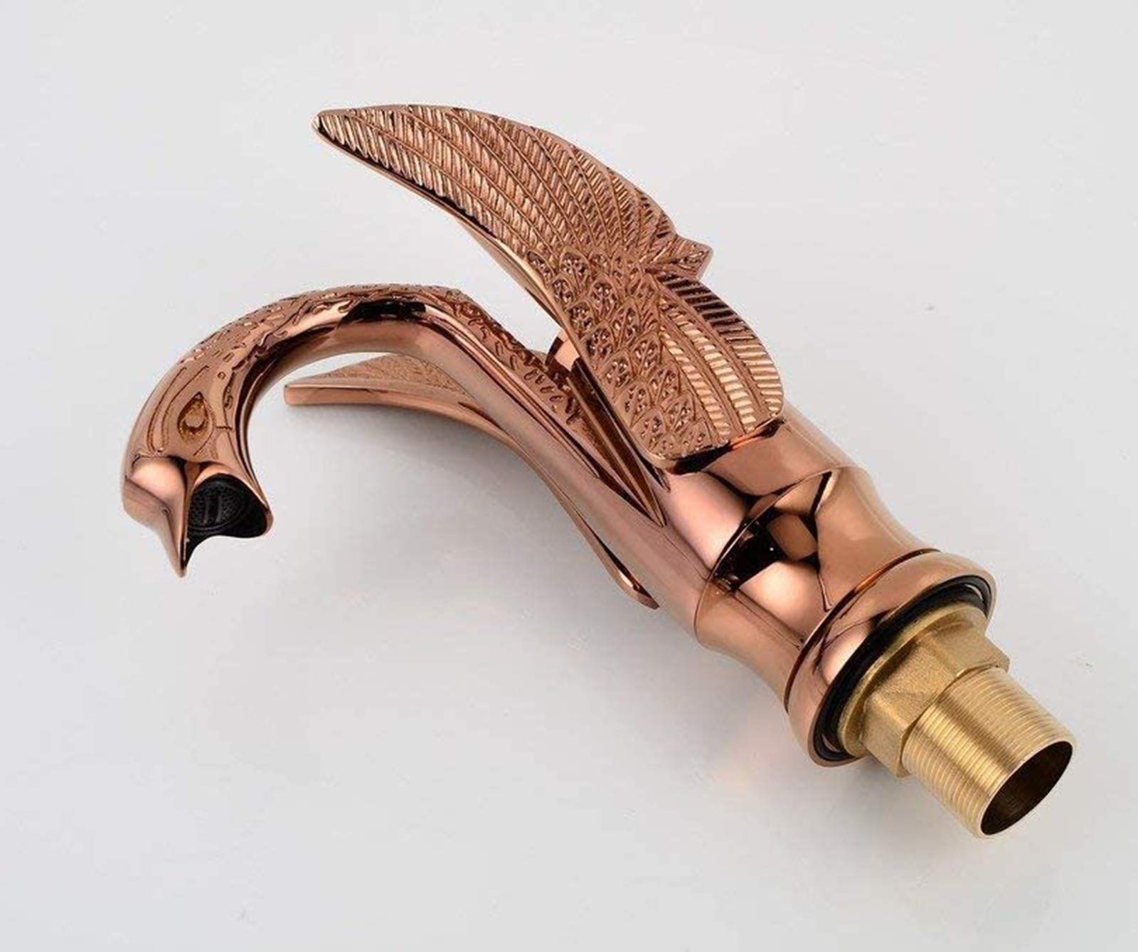 Rubinetto per lavabo da Bagno Swan in Rame Anticato, monocomando, a Foro Singolo, per Bagno, lavabo, Montaggio su Piano, Commerciale