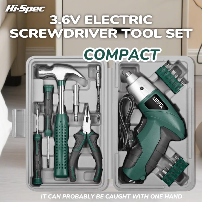 LIRFIX 20-Piece USB Rechargeable Screwdriver Kit -4