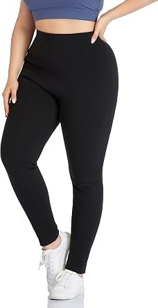 ZERDOCEAN Womens Plus Size High Waist Fleece Lined Leggings Winter Thermal Workout Yoga Pants
