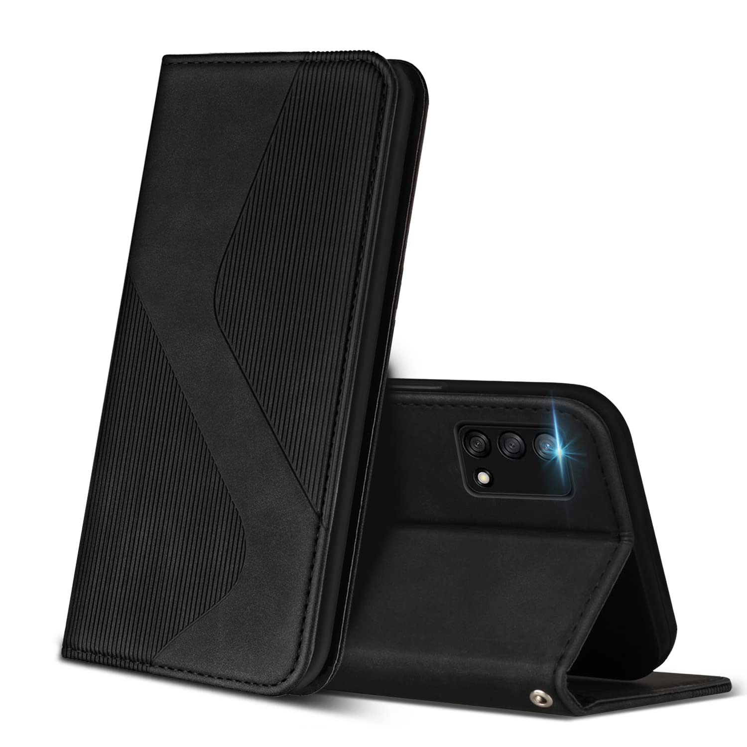 Custodia In Pelle Pixfab Per Oppo A74 5G | Portafoglio A Libro Con Magnete, Fessure Carte E Cavalletto | Mimetica