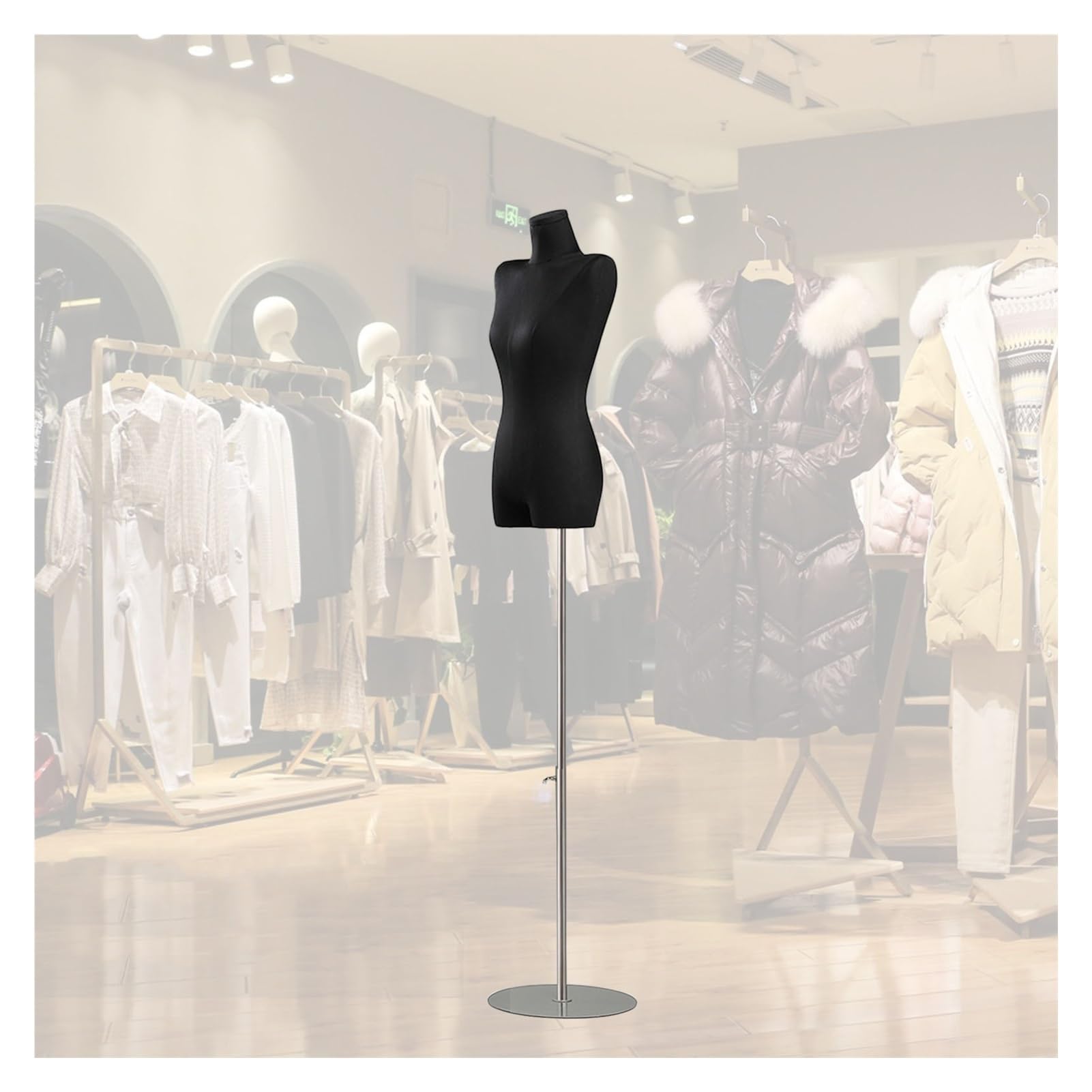 Mannequin buste noir ajustable pour réussir tous vos ajustements de couture