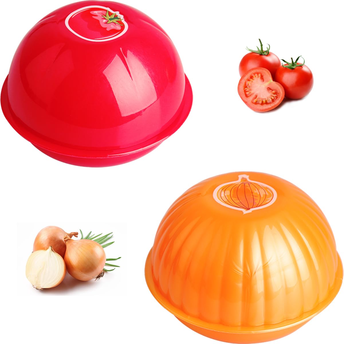 Amazon.com: ZTFORUS Onion Keeper Tomato Saver Set, Reusable Food