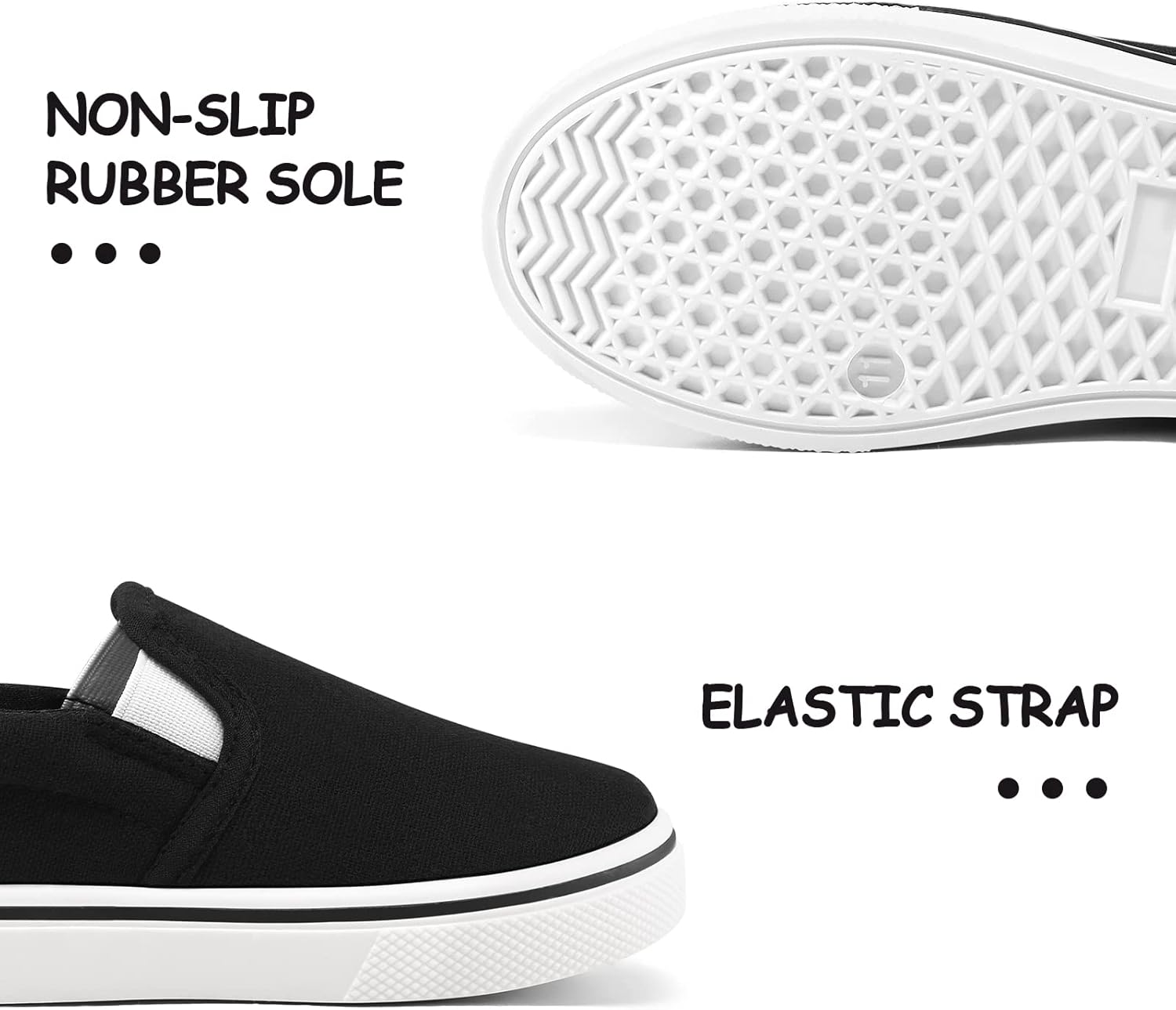 K KomForme Toddler Sneakers for Girls Boys Slip On Canvas Walking Shoes - Image 5