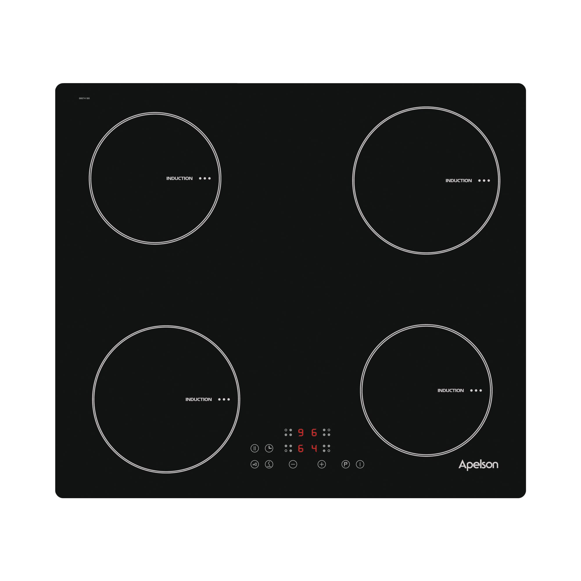 Placa de inducción rápida con función Booster Apelson AIT4600 de 66cm y bloqueo 8