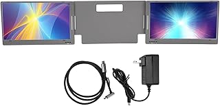 Monitor Triplo Portátil de 14 Polegadas, Extensor de Tela Dupla FHD 1080P HDR IPS para Laptops de 15,6 Polegadas, Multitarefa Com Suporte Ajustável, ângulo de Visão de 178 (X90