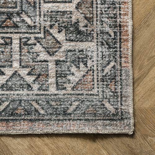 Nuloom Bowie Machine Washable Tribal Pattern Area Rug, 5' X 8', Rust #TOP3