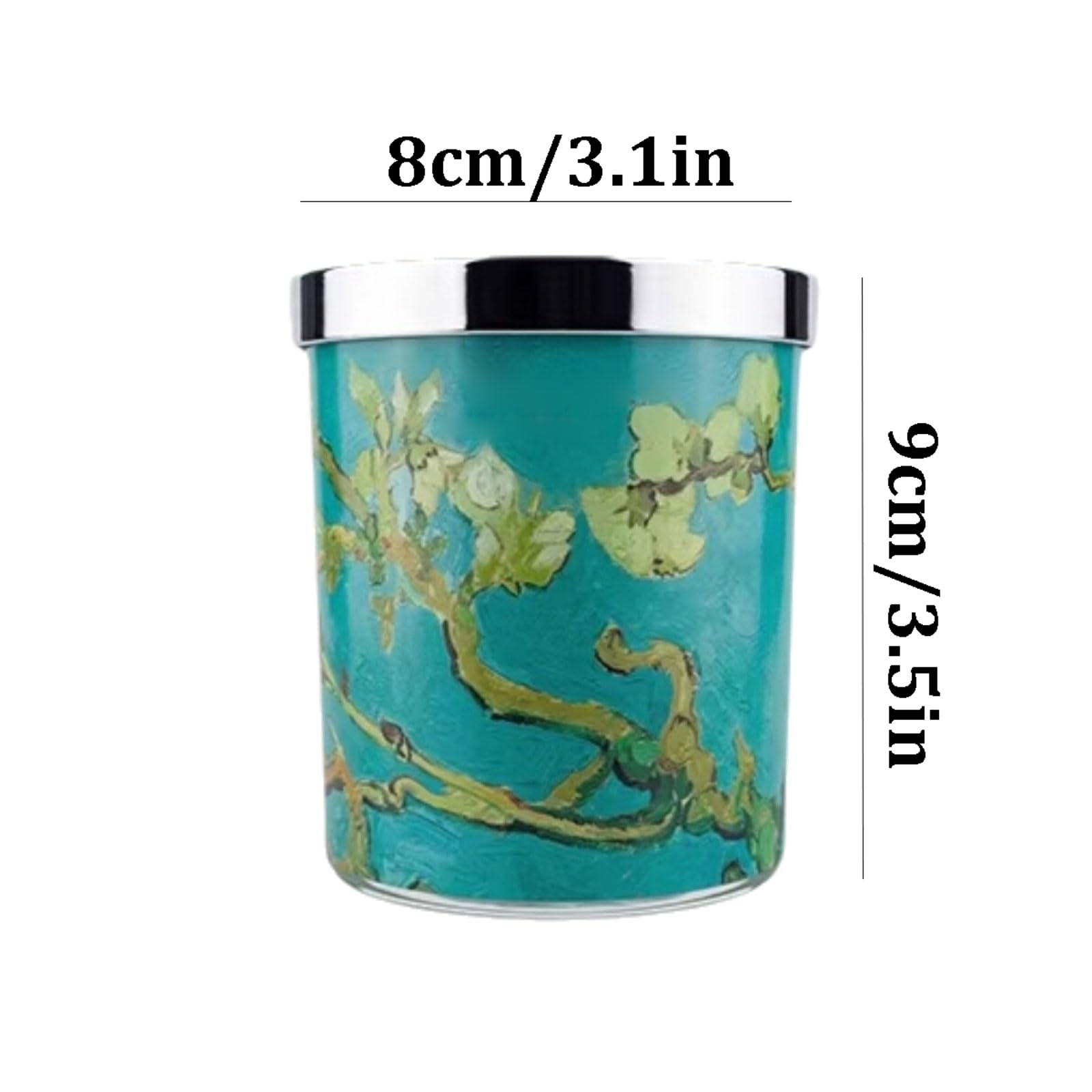 Compacto Velas de cera de soja, vela de aromaterapia reutilizable, vela perfumada cilíndrica de larga duración for vacaciones en casa, relajación y Spa no es picante(Blu)