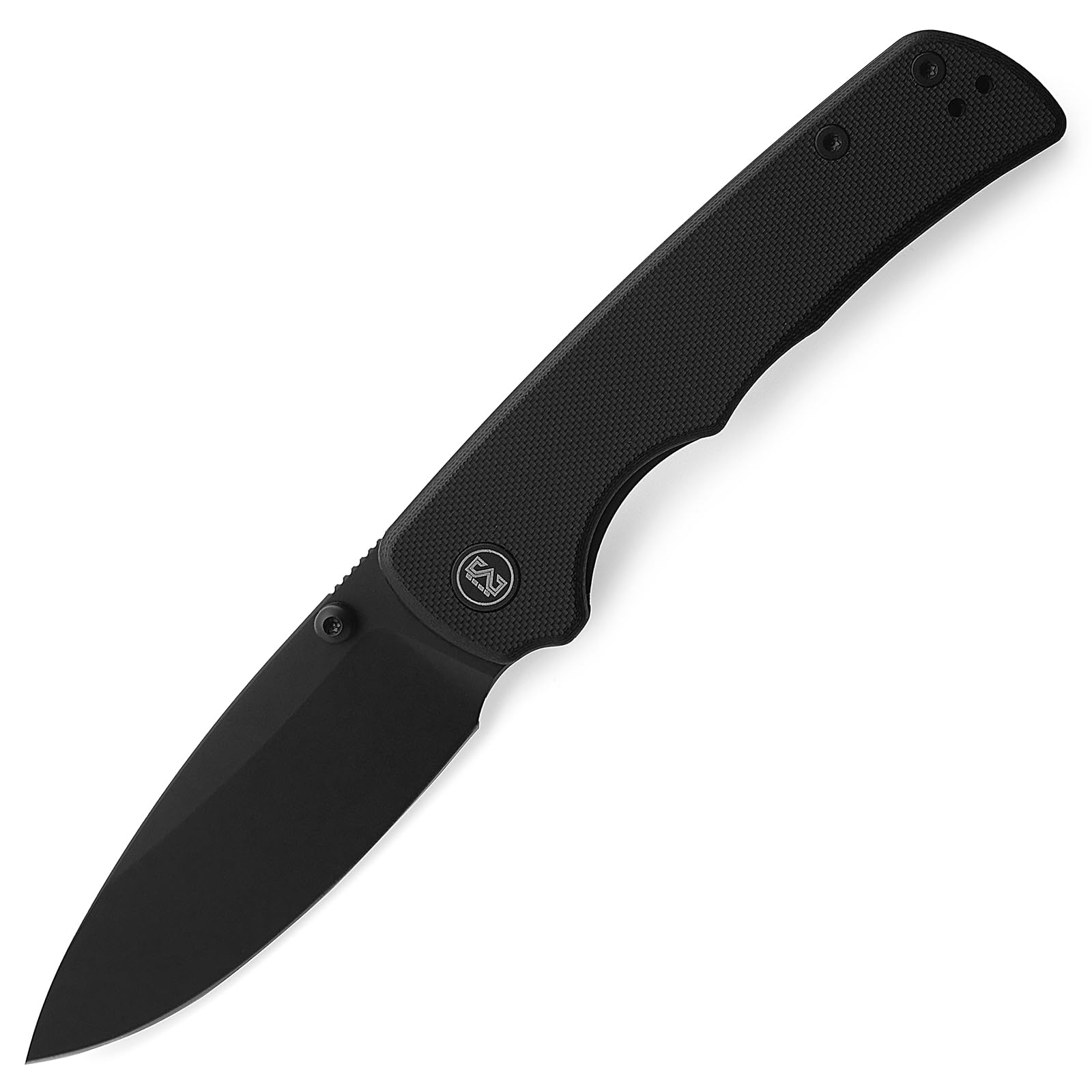 M Miguron Talism L Folding Knife 3.5 Inches Black PVD 14c28n Blade Black G10 Handle Deep Steel Carry Clip Hiking Camping Pocket Knife MGR810IILBK