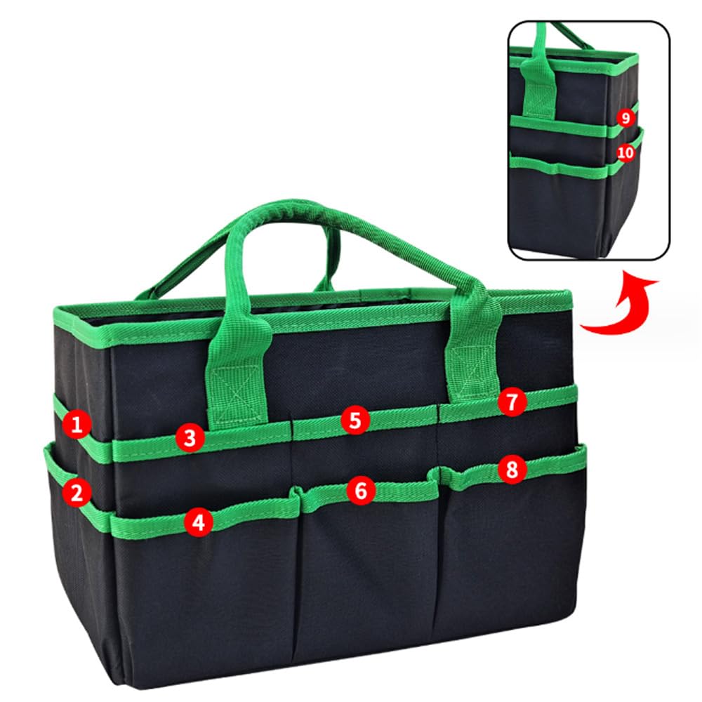 DZOZO Desktop File Folder Tote Storage Organizer Foldable Gardening Tool Bag Teacher Office Supplies Tote Bag Art Organizer Craft Tote Bag - Image 4