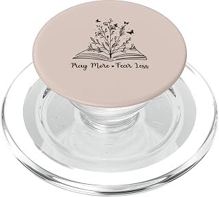 Pray More Fear Less Christian Religious Prayer Quote PopSockets PopGrip for MagSafe