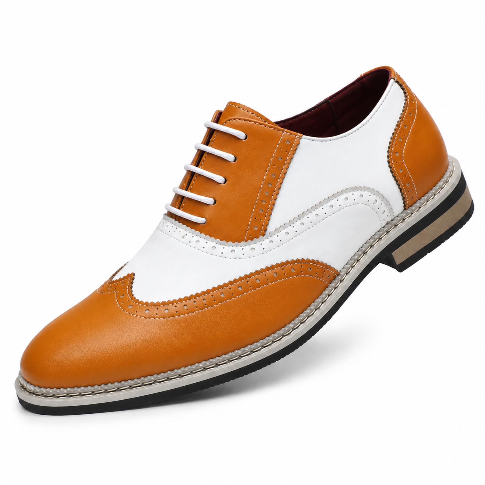Hixingo Zapatos de Vestir Hombre Piel