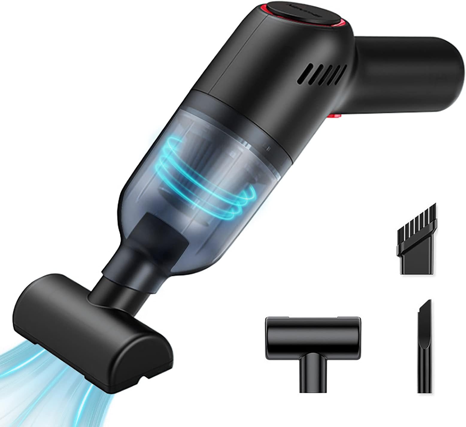 Tooetoy Handheld Cordless Wireless Vacuum Cleaner, 8000PA Super Cuction Handheld Vacuum Cleaner, Rechargeable Vehicle-Mounted Cordless Vacuum, Lightweight Dry and Wet Household/Pet/for Cars