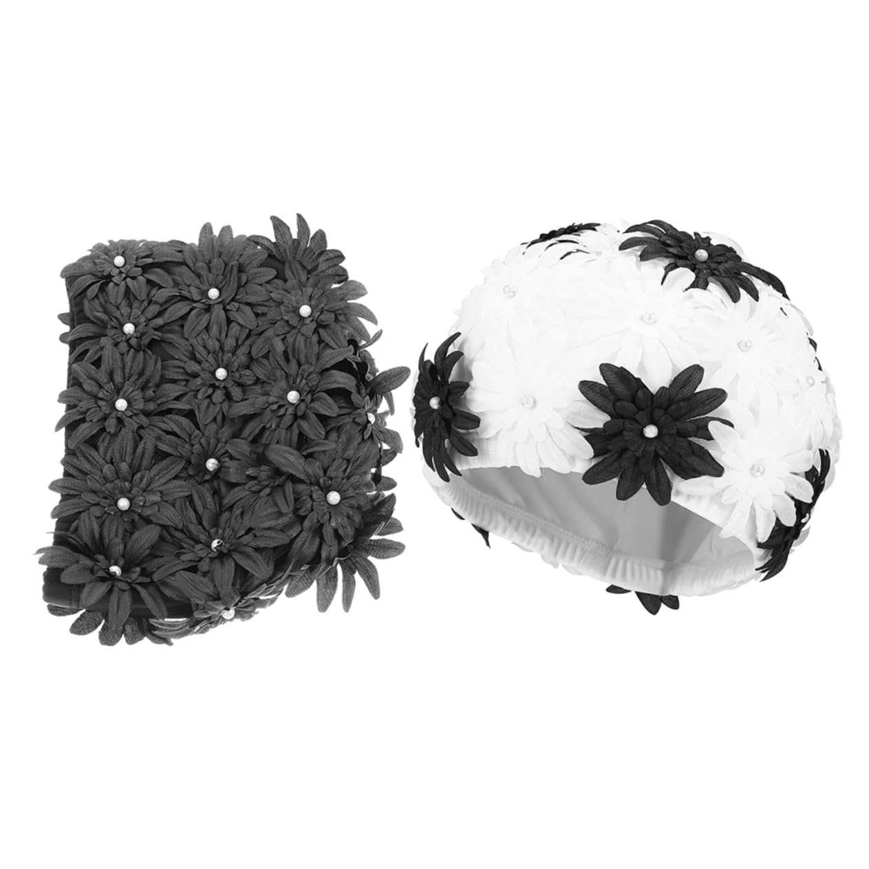 LIOOBO Tapa De Natación De Flores Impermeable Piscina Floral Gorra De Natación para Mujer Adulto Proteccion Tela Gorras para Mujer Gorras De Natación para Nadar Brocado