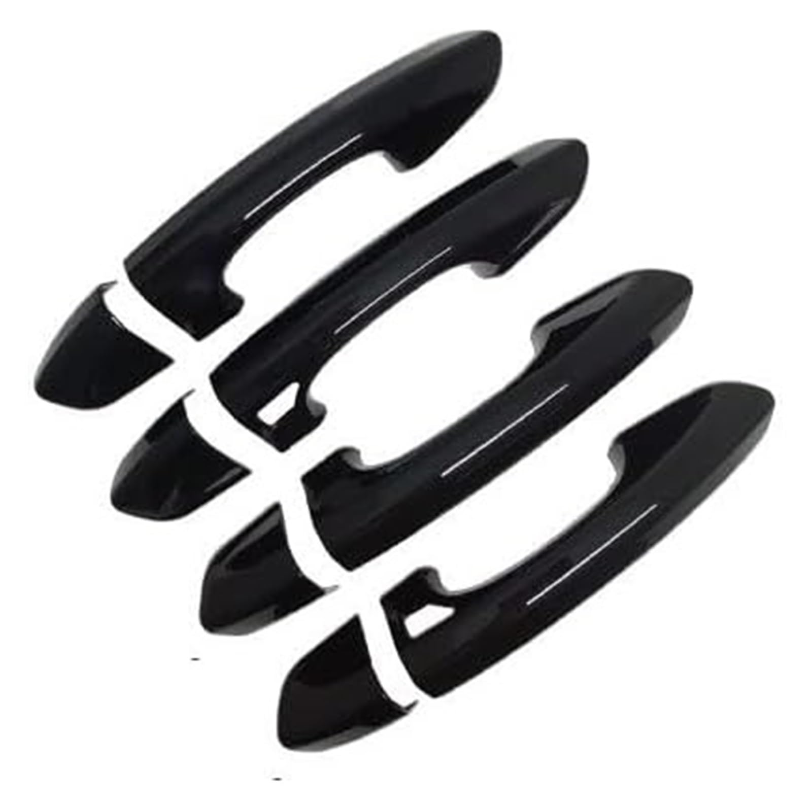 Qwqthgs 2 Keyhess Entry Car Exterior Door Handle Cap For Mondeo For Fusion 4 Mk4 Cd391 2014-2022 Gloss Black Outer Door Handle Cover Styling Sticker Trim(2 Keyhess Entry)