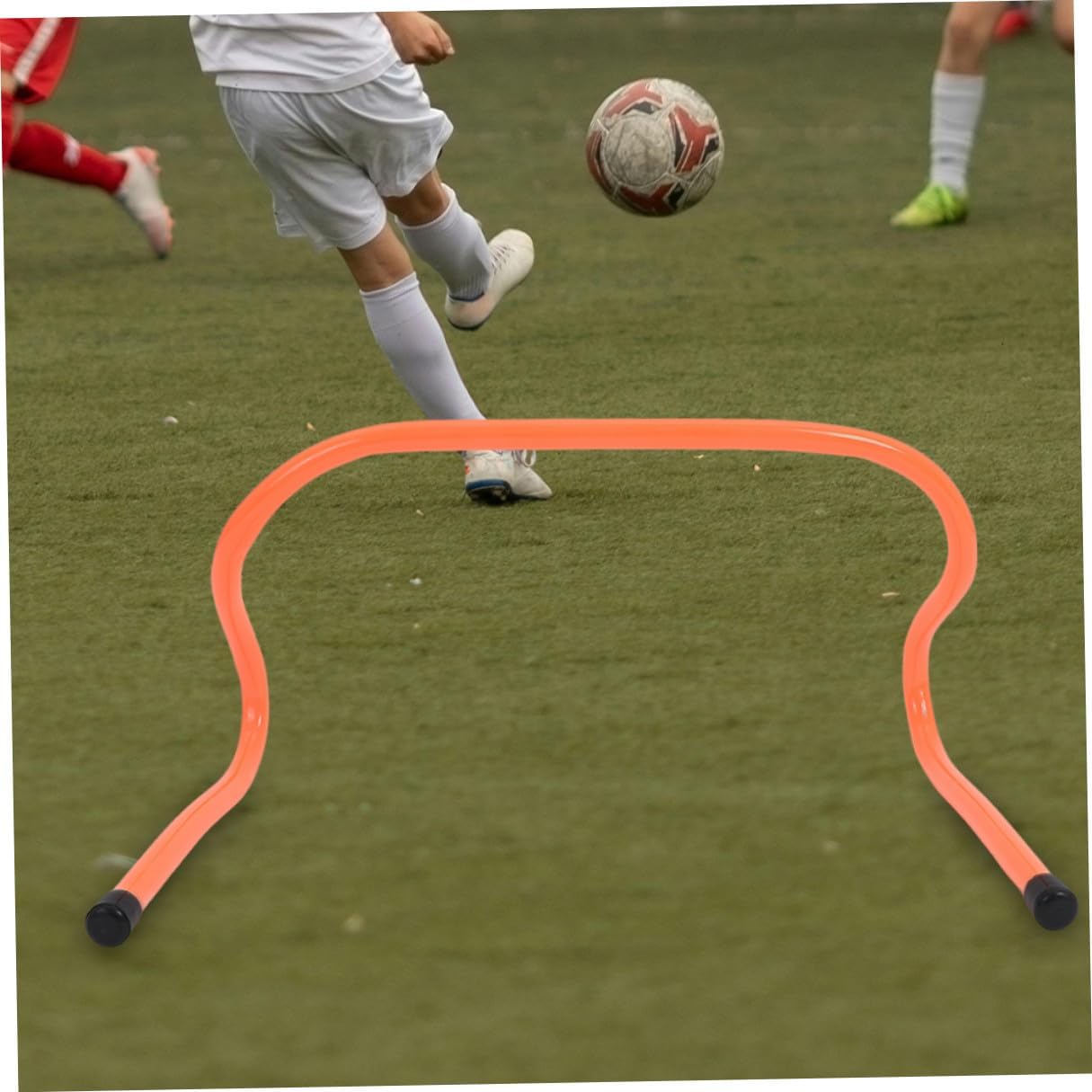 DECHOUS 4Pcs Agility Speed Hurdles with Stable Base Plastic Sports Training Equipment for Football Soccer Outdoor Running Field Coordination and Quickness Practice