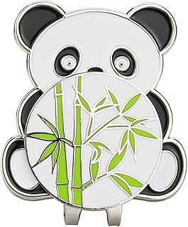 China Panda Golf Ball Marker for W Golf Hat Clip Golf Cap Clips Alloy Professional Ball Mark Training Aid Golf Ball Marker for Women Men Hat Clip Magnet