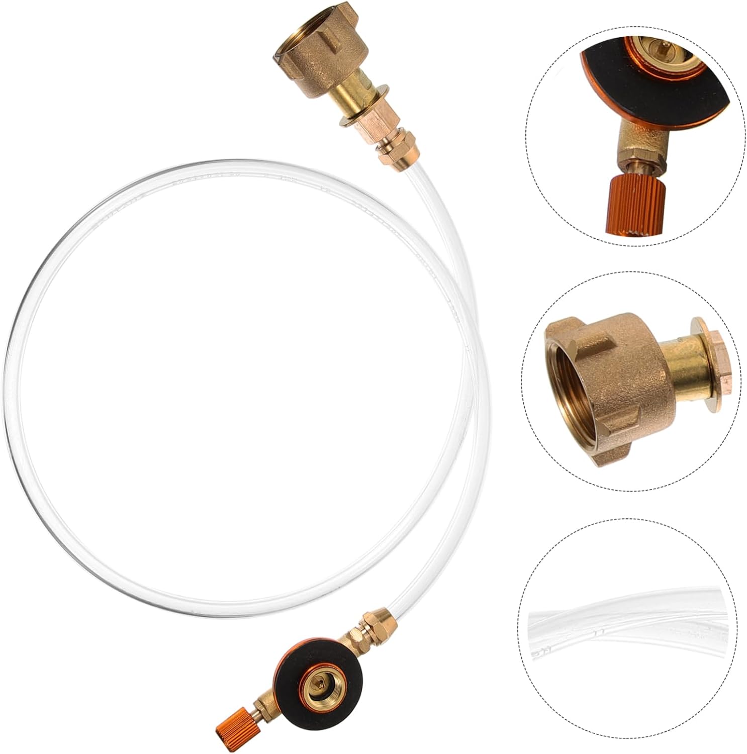 YARNOW Sturdy Metal Plastic Gas Tank Filling-Valve for Camping Stoves Outdoor BBQ Propane Tank Connector