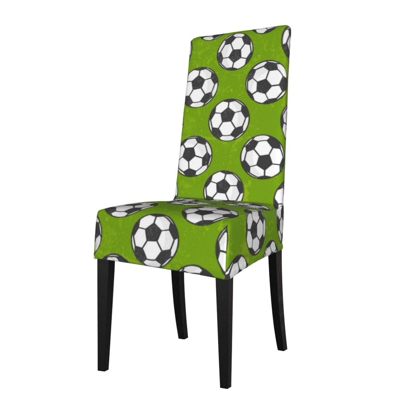 LKYMOH Soccer Green, Chair Covers Stretch Chair Slipcovers for Dining Room, for Party Pet Protection Universal Fit Soft Polyester