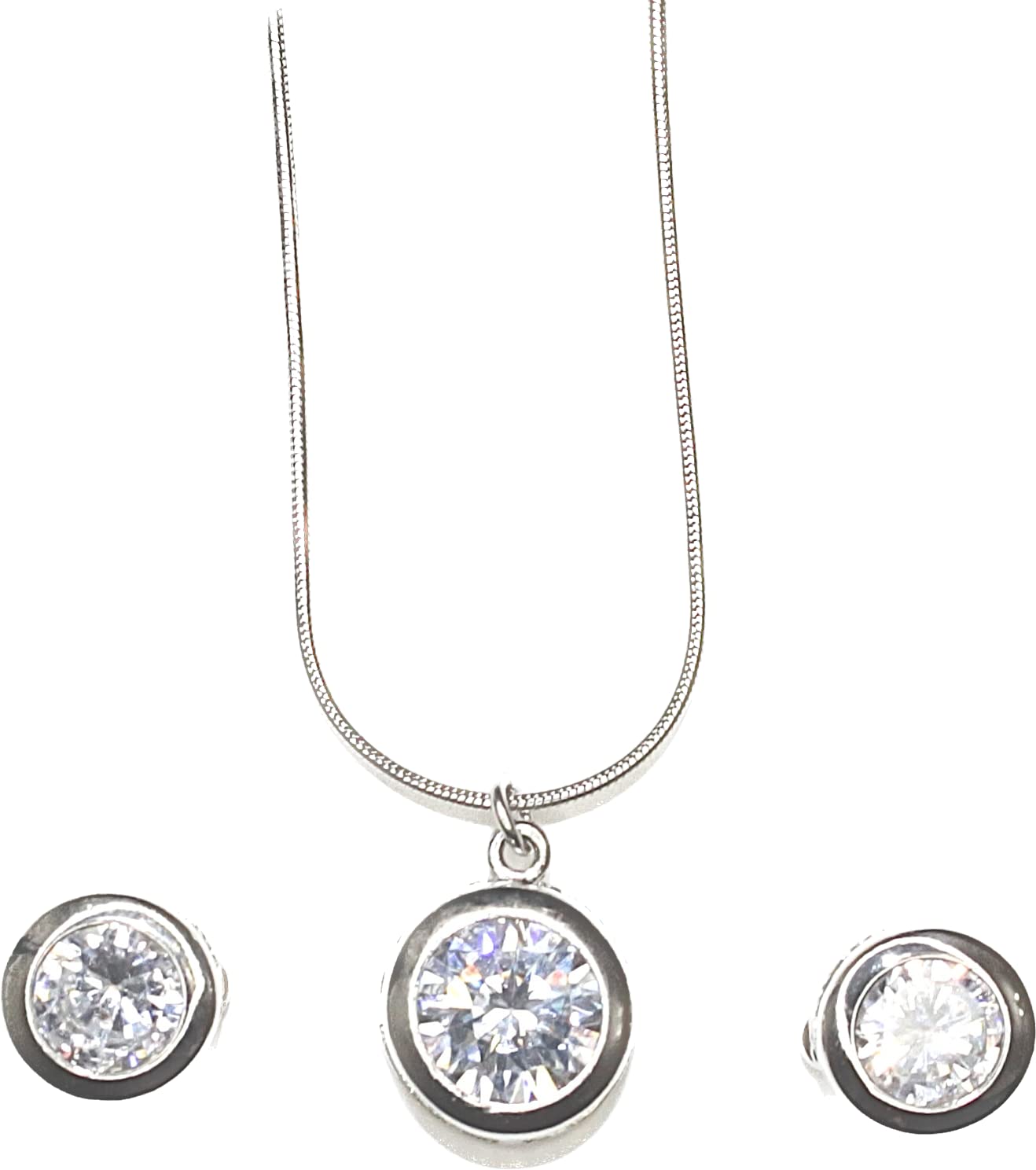 GenericSwarovski crystals Round Necklace Earrings Jewelry Set