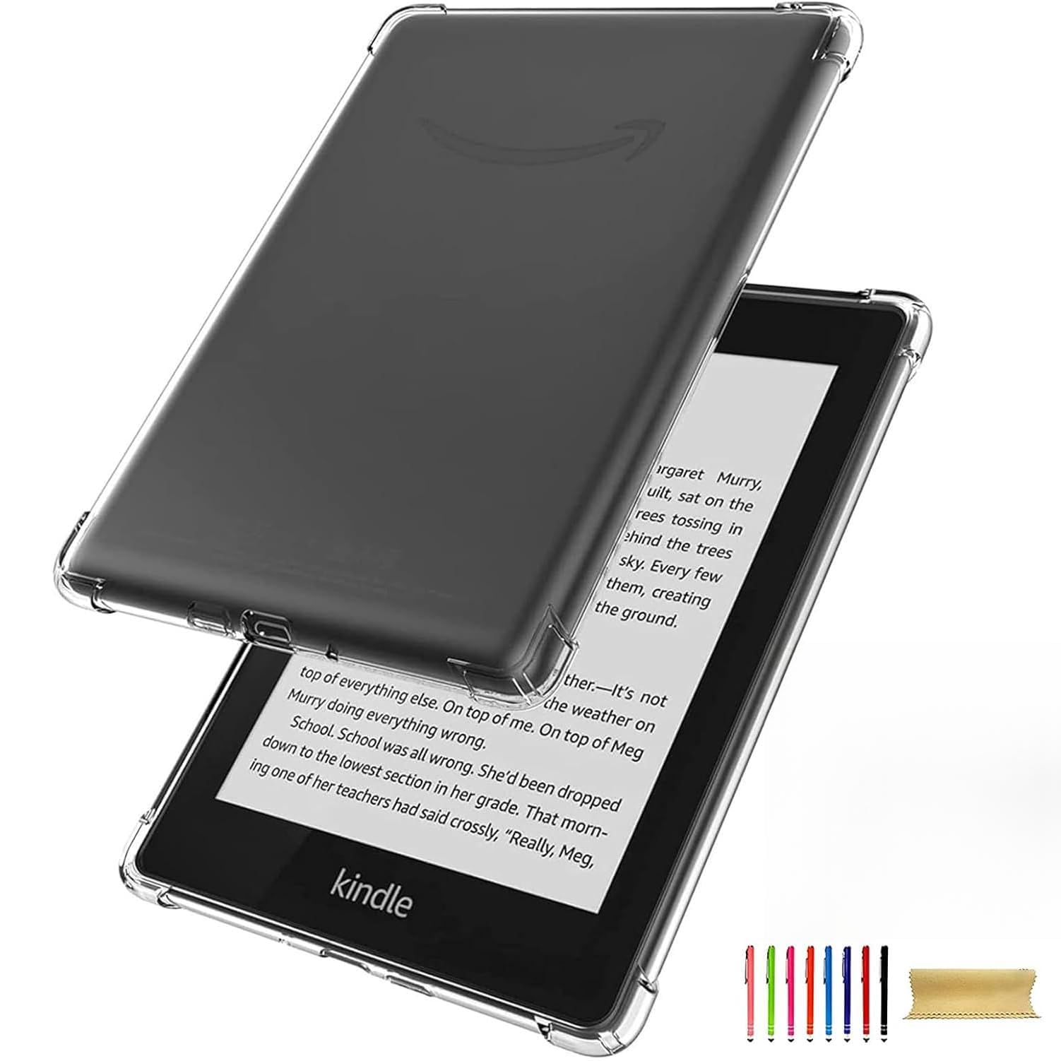 Clear Case for 7" Kindle Paperwhite 12th Generation 2024/ Kindle Colorsoft Case,Ultra Slim Anti-Yellow Soft TPU Flexible Transparent Bumper Back Cover for Amazon Kindle Paperwhite 2024 E-Reader,Clear-image-22