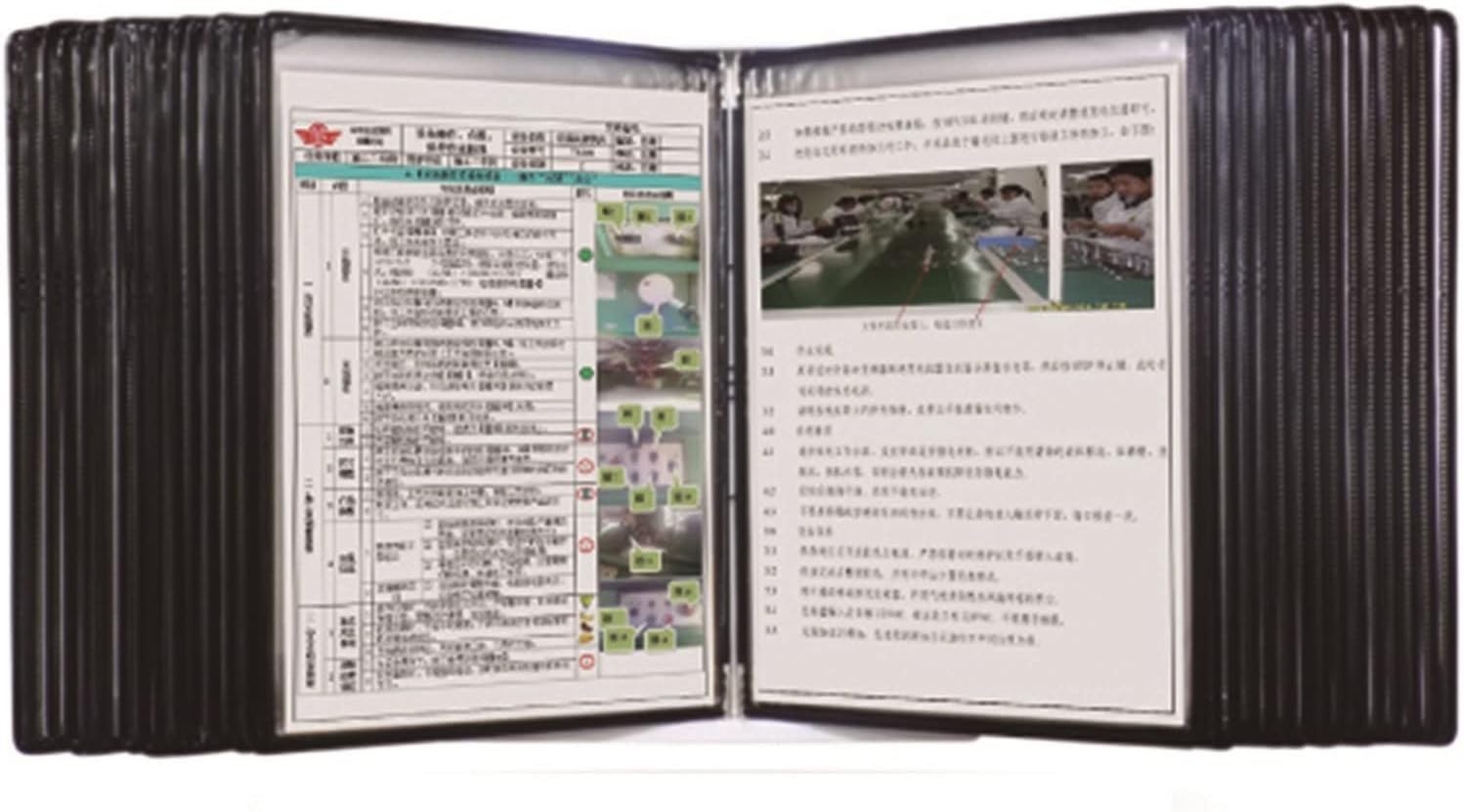 noxozoqm Wall-Mounted Display, 30-Page Folder, Used To Display A4 Size Catalogs/Workshop Files/menus(Color:D)