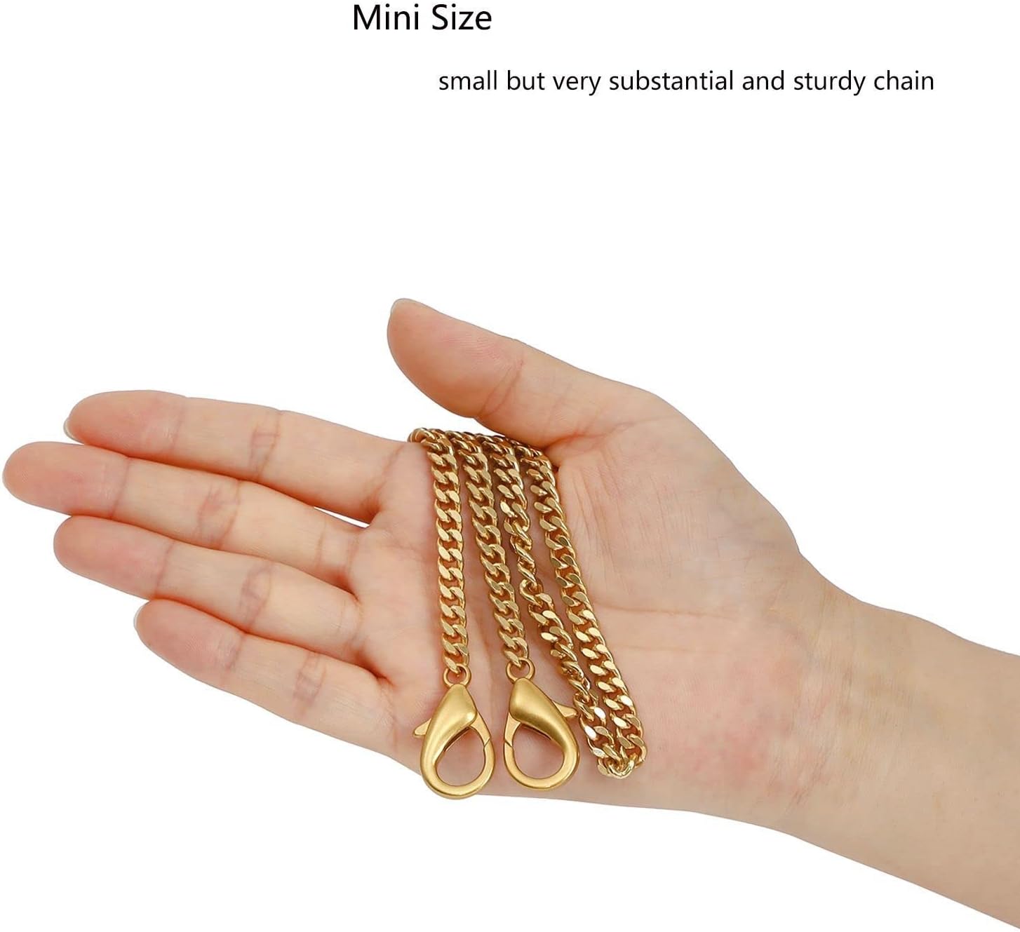 Mini Nice Purse Chain Strap Replacement Handbag Crossbody Shoulder Purse Strap Accessories Charms (Antique Gold,48 Inch) - Image 4