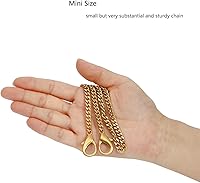 Vista 4 de Mini Linda Correa de Cadena de Bolso de Mano Correa de Repuesto para Bolso de Mano con Hombro Accesorios de Encanto (Oro Antiguo, 33 cm)