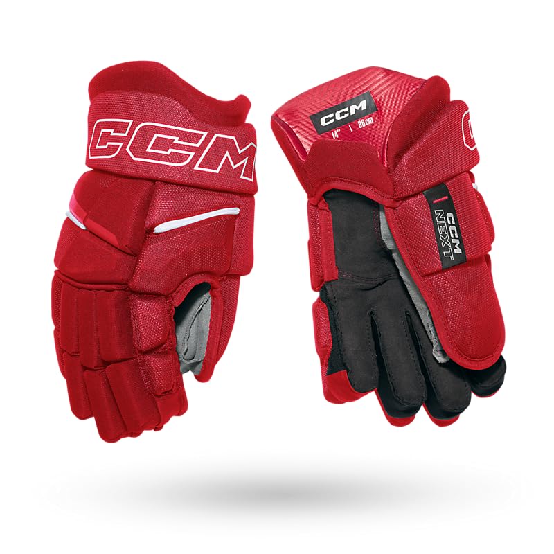 CCM Tacks XR80 Handschuhe Junior, 11, Rot/Weiß