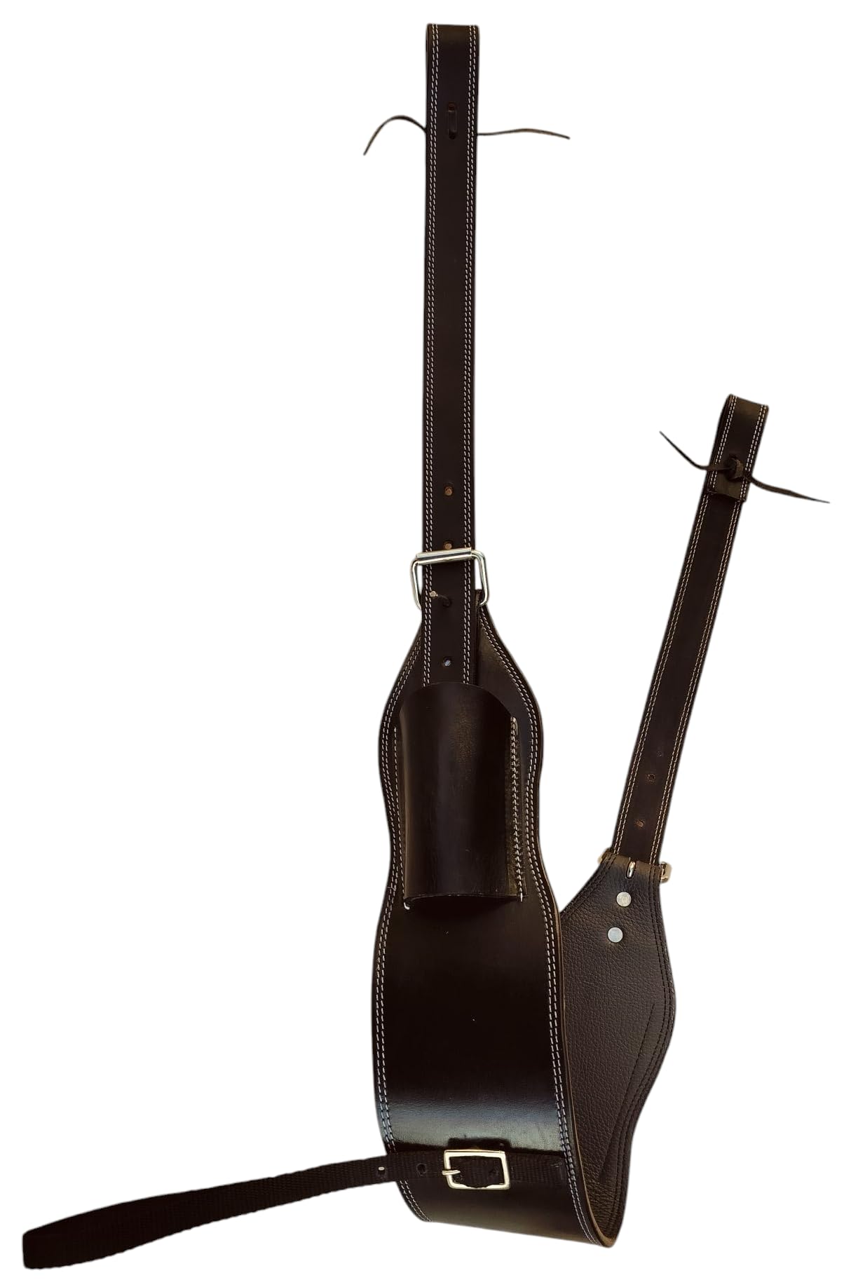 RAAVILS Western Horse Leather Complete Flank Cinch Rear Flank Back Cinch Girth Saddle Billets TACK Horse Cinches Color Black (Black)