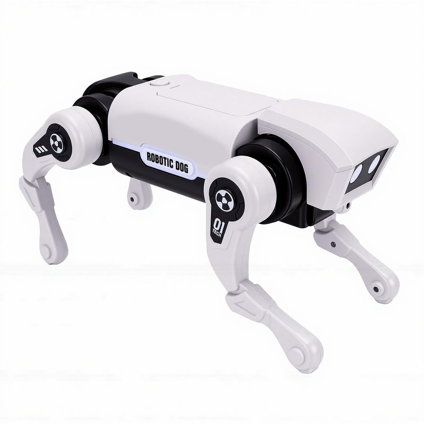 JTLB Perro Robot Controlado por Voz AI, Mascota Electrónica Programable Interactiva con Control Remoto, para el Aprendizaje de Codificación de Niños