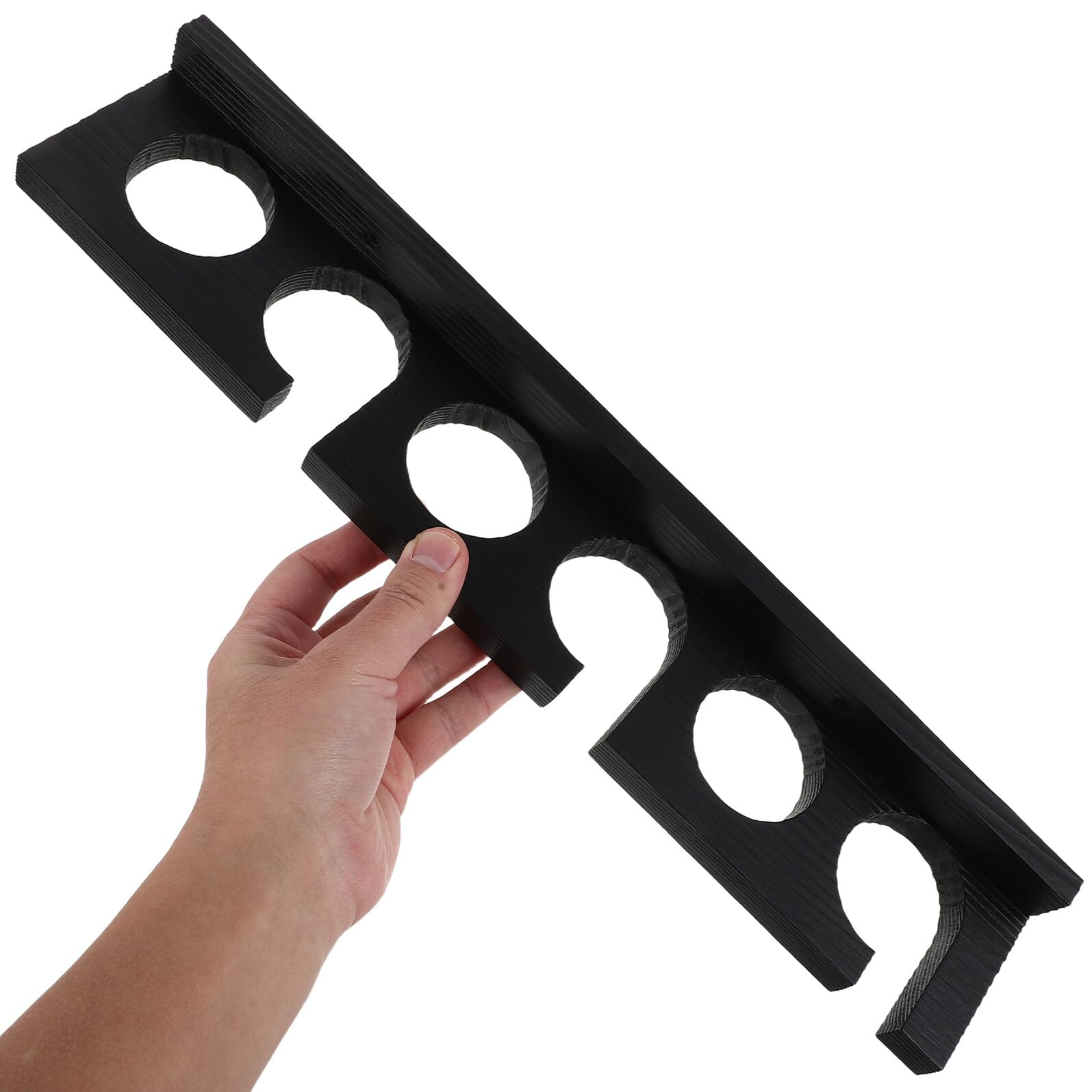 ifundom 2 Pezzi Supporto da Parete in Legno per Canne da Pesca Organizer Orizzontale con Slot Porta Canne Salvaspazio e Resistente per Conservazione e Esposizione Robusta