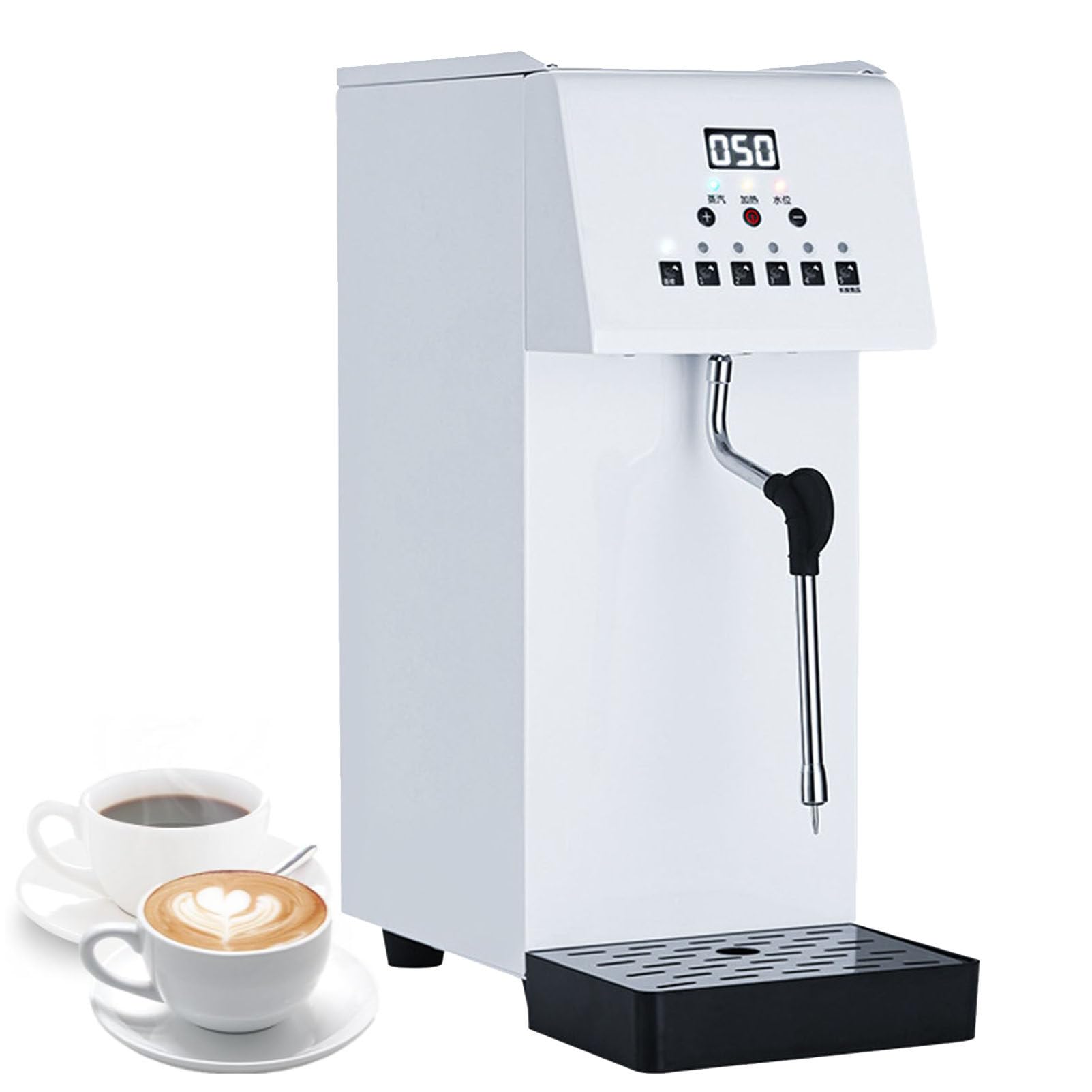 Montalatte, commerciale e vaporizzatore, capacità 6L, macchina per schiuma di latte in acciaio inossidabile, vaporizzatore, elettrico, multiuso, per caffè espresso, pasticceria, hotel