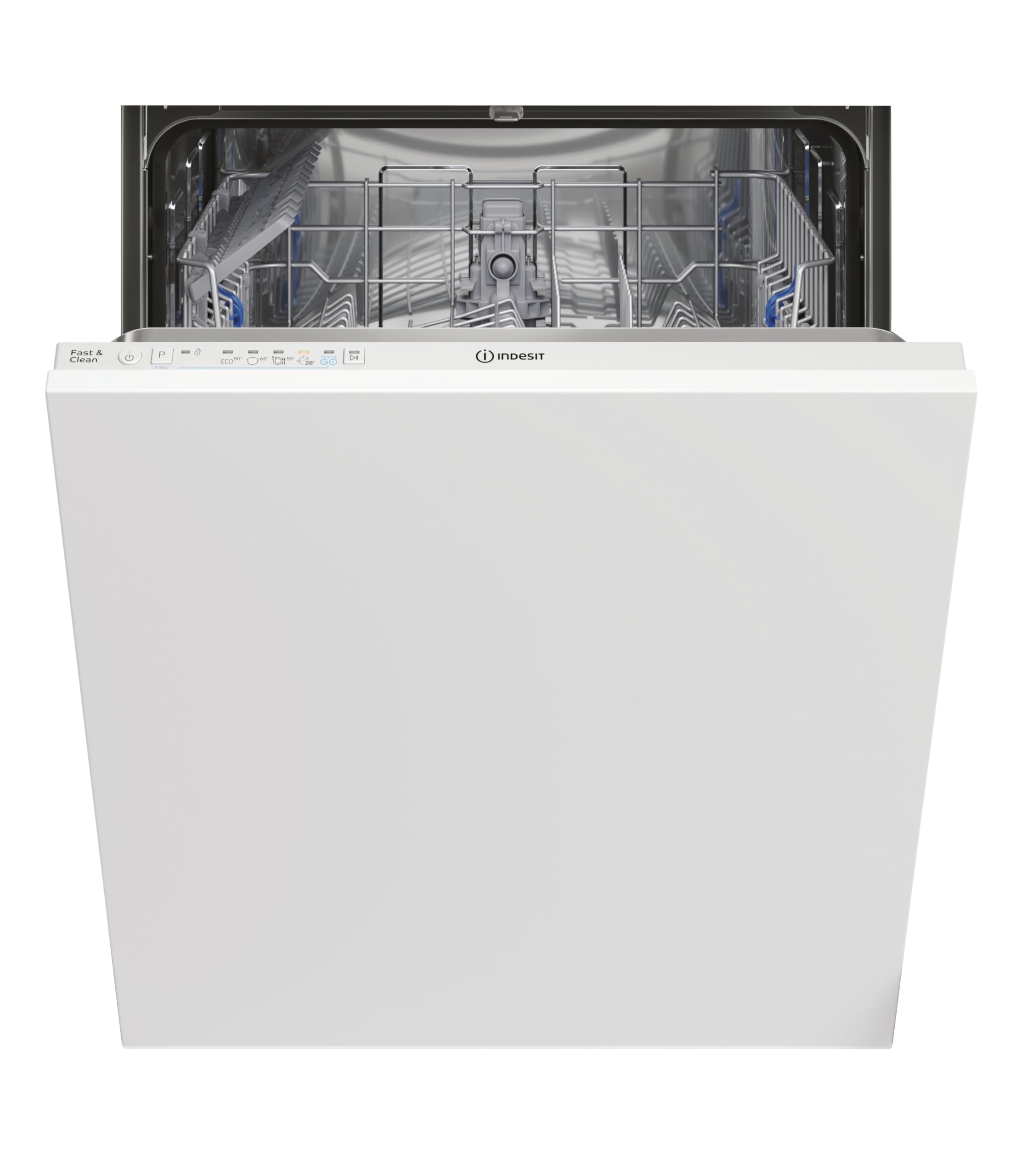 Indesit IN2IE14CNP80 Lavastoviglie A Scomparsa Totale, 60 Cm, 49 dBA, 14 Coperti, 5 Programmi, Lavaggio Fast&Clean 28 Minuti, Funzione Push&Go, Vasca In Acciaio Inox, Classe Energetica E