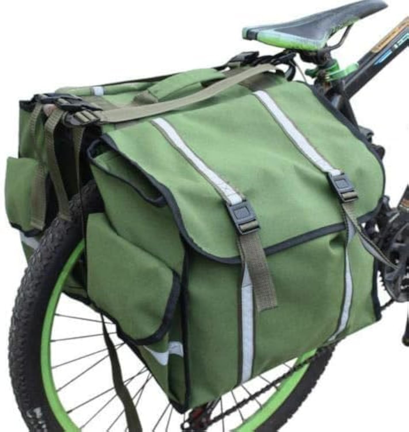 Mydays - Bolsa para sillín de bicicleta eléctrica resistente al agua, color verde