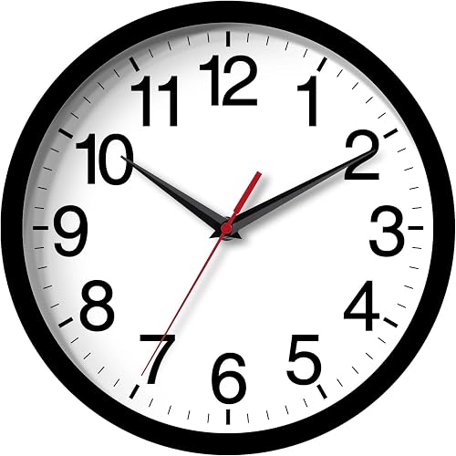 Rohioue Wall Clock Modern 8 Inch Battery Operated Silent Non