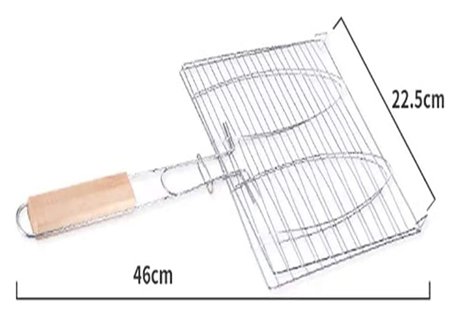 Parrilla portátil para barbacoa con soporte de mango largo, soporte plegable para camping, cocina al aire libre
