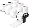 10 Rolls DK-22205 QL-700 QL-800 QL-810W QL-820NWB QL-1100 Continuous Paper Label 62mm Replacement for Brother DK22205 Label Roll 62mm x 30.48m Black on White Using for Brother QL Label Printers