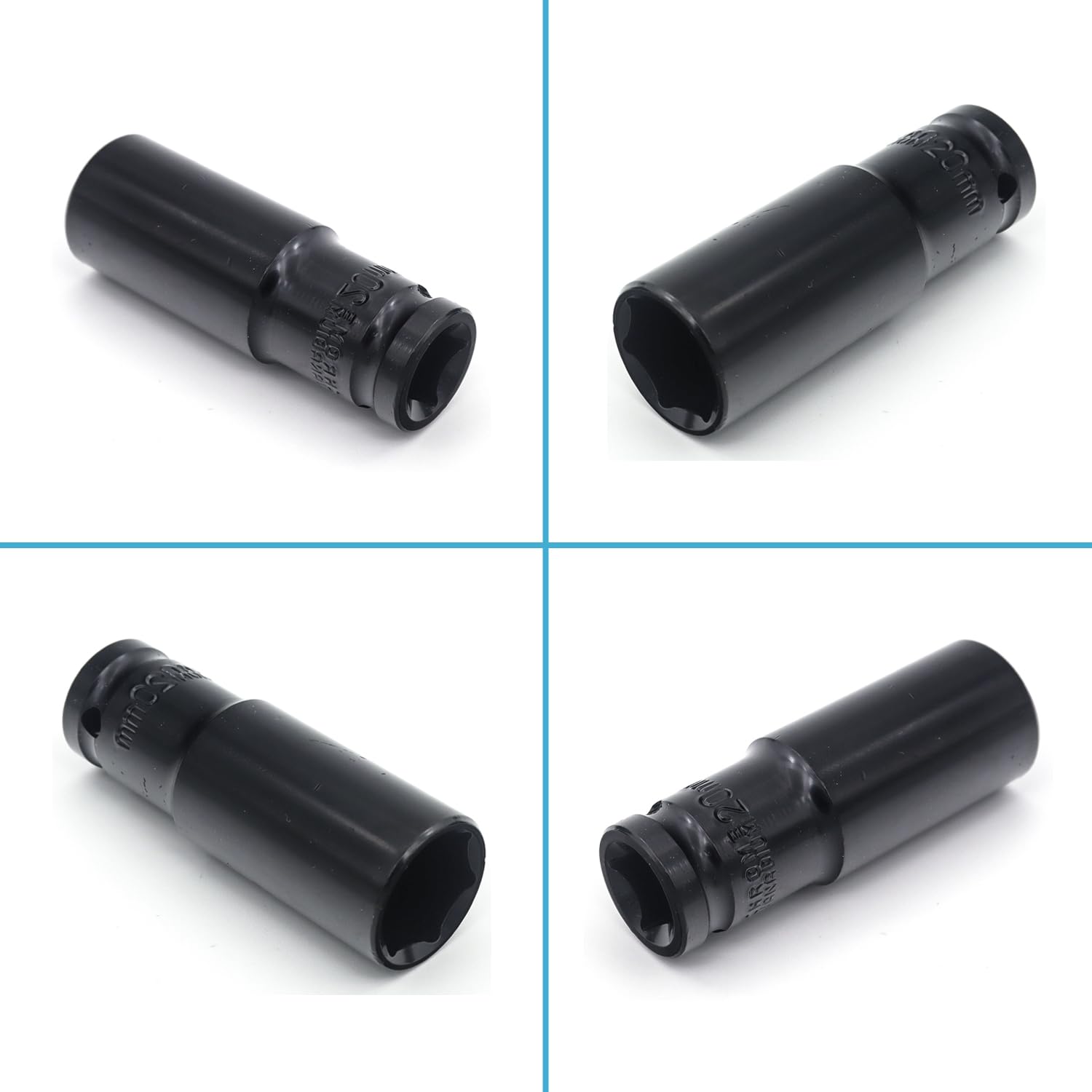 Juttzzei Deep Impact Socket, 1/2 Inch Drive by 20mm, Heat-Treated CR-V Steel Socket with 78mm Length - Image 3