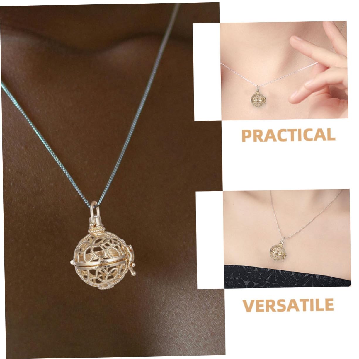 GALPADA 15piezas Colgante Difusor De Aromaterapia De Locket De Esencial Hueco Color Dorado Para Perfumes y Mezclas Aromáticas Diseño Único y Personalizable