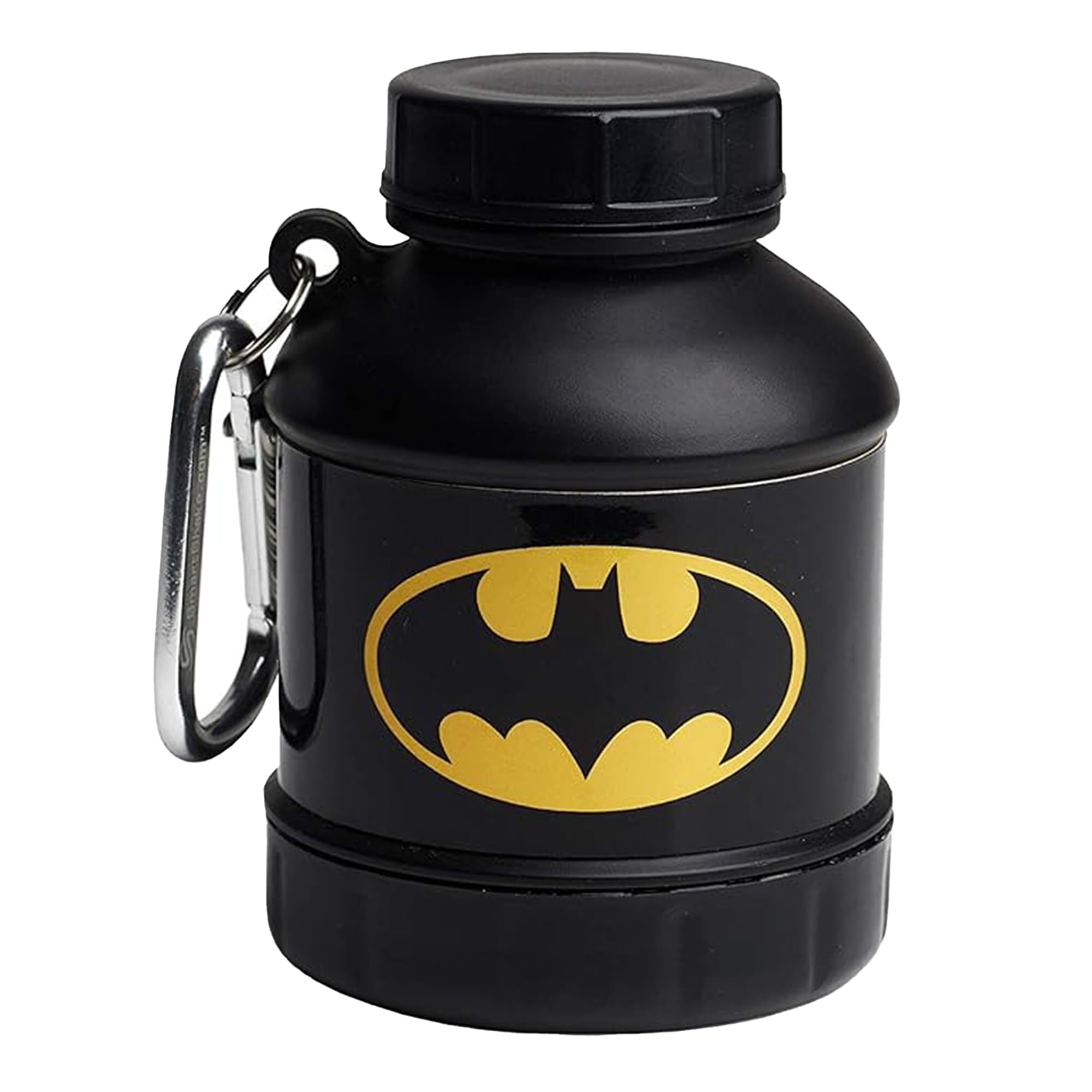Smartshake Justice League Whey2Go Batman Protein Powder Storage Container 50g – BPA Free Shaker Bottle Funnel for Whey Protein Powder + Protein Shakes 110ml, DC Comics Batman Gifts for Men