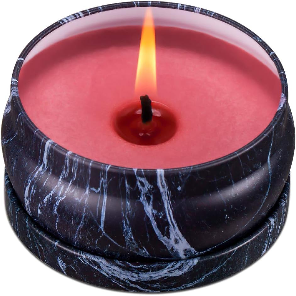 Sandalwood Scented Candles 8 Ounce 45H Up Burning Time Big Travel Tin Soy Wax Candle To Create Mood Enhance Atmospheres Make Your Place Smell Really Good Perfect For Stress Relief Or Aromatherapy