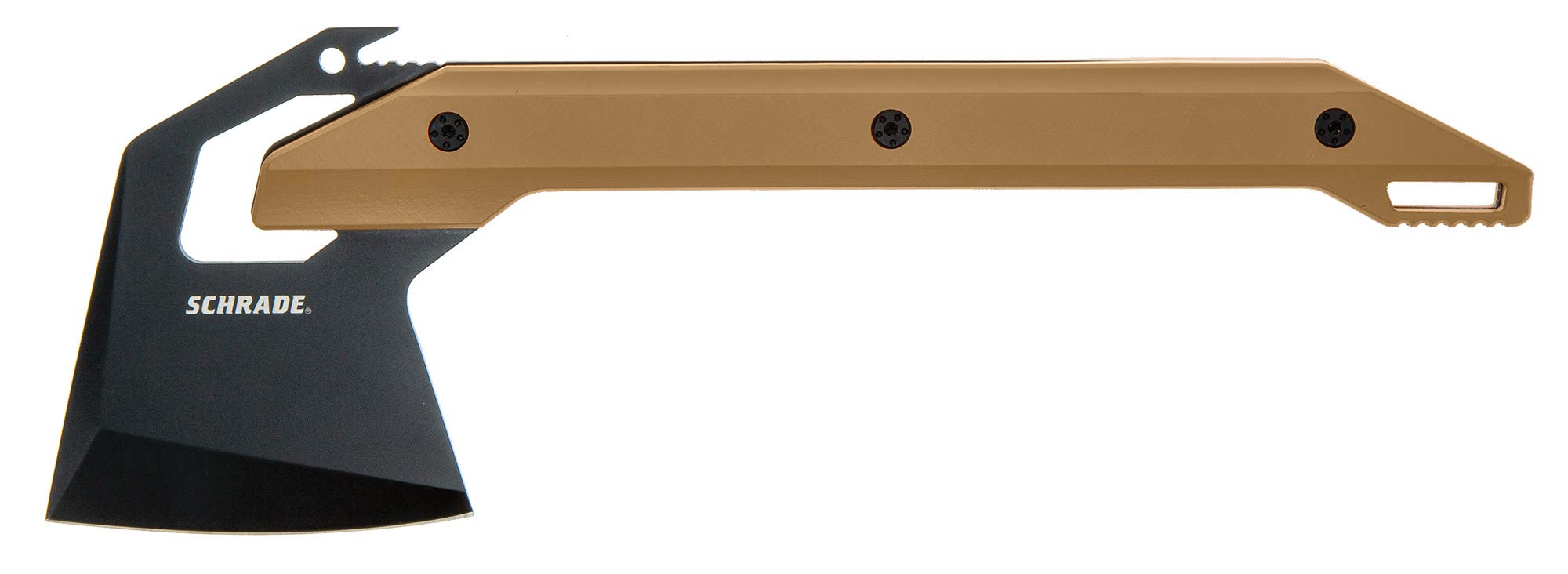 Schrade 12" Frontier Axe with 3CR13 Steel Black Oxide Blade, Lanyard Hole and Sheath for Outdoor Survival, Camping and Everyday Tasks