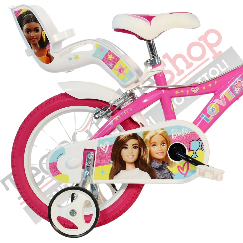 Vélo pour fille Dino Bikes Barbie Taille 12" - 14" - 16" (Jante 16 Pouces)